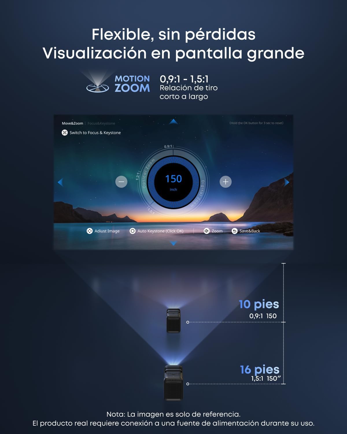 Nebula Proyector X1 4K Triple Láser, 3500 lúmenes ANSI, Contraste 56000:1, Sonido 40W, Zoom óptico, IA, Dolby Vision, Pantalla 300", Gimbal Interno, GTV, portátil