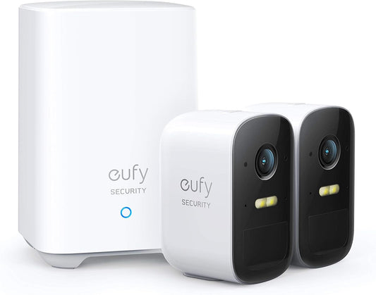 eufy Security, eufyCam 2C Kit de 2 cámaras, sin cuota mensual