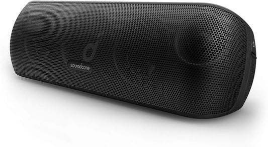 Soundcore Motion+ Altavoz Bluetooth con audio de alta resolución de 30 W, BassUp, inalámbrico, aplicación, ecualizador personalizado, tiempo de reproducción de 12 horas, impermeable, USB-C, para oficina en casa