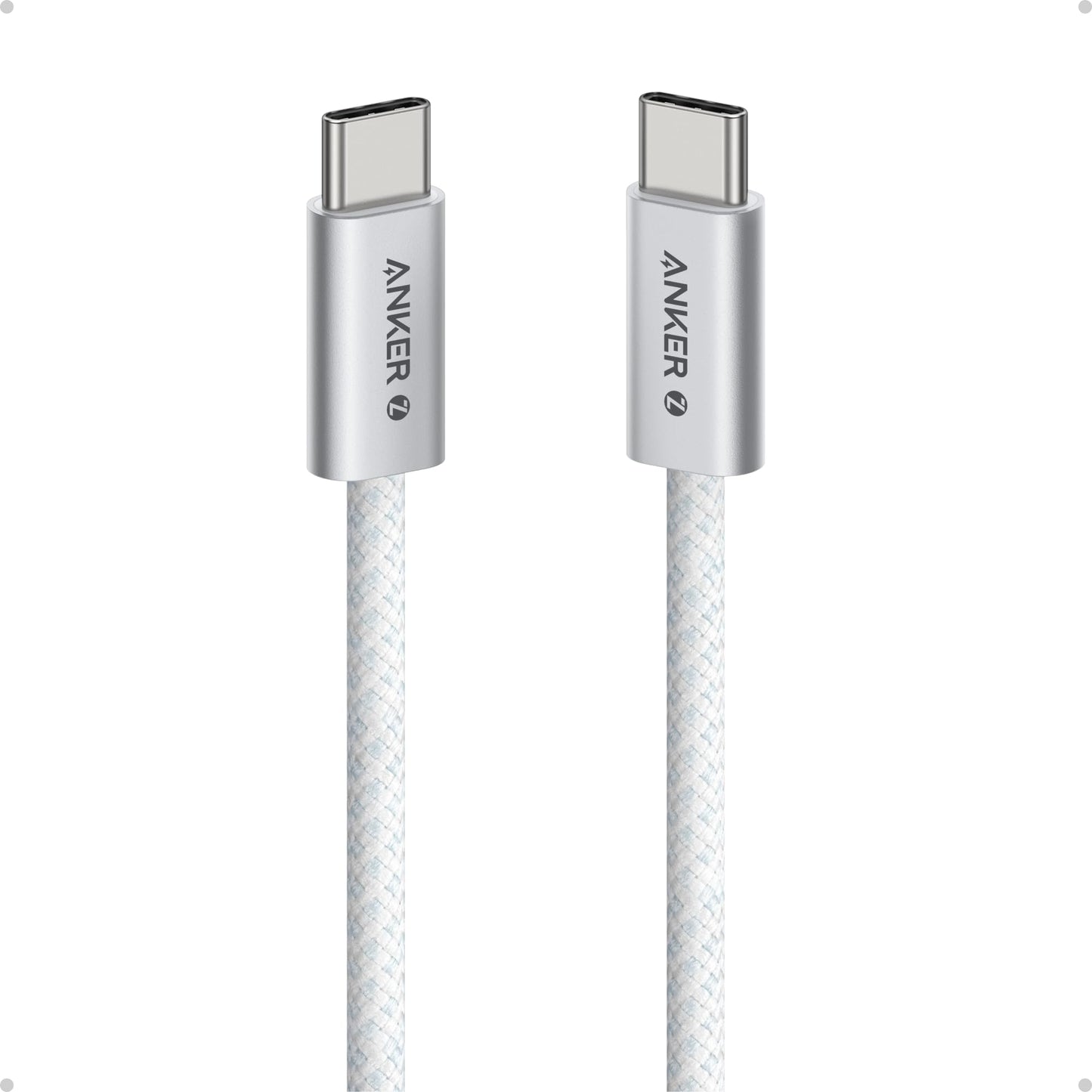 Anker Zolo Cable USB-C a USB-C, cable trenzado y resistente a la suciedad