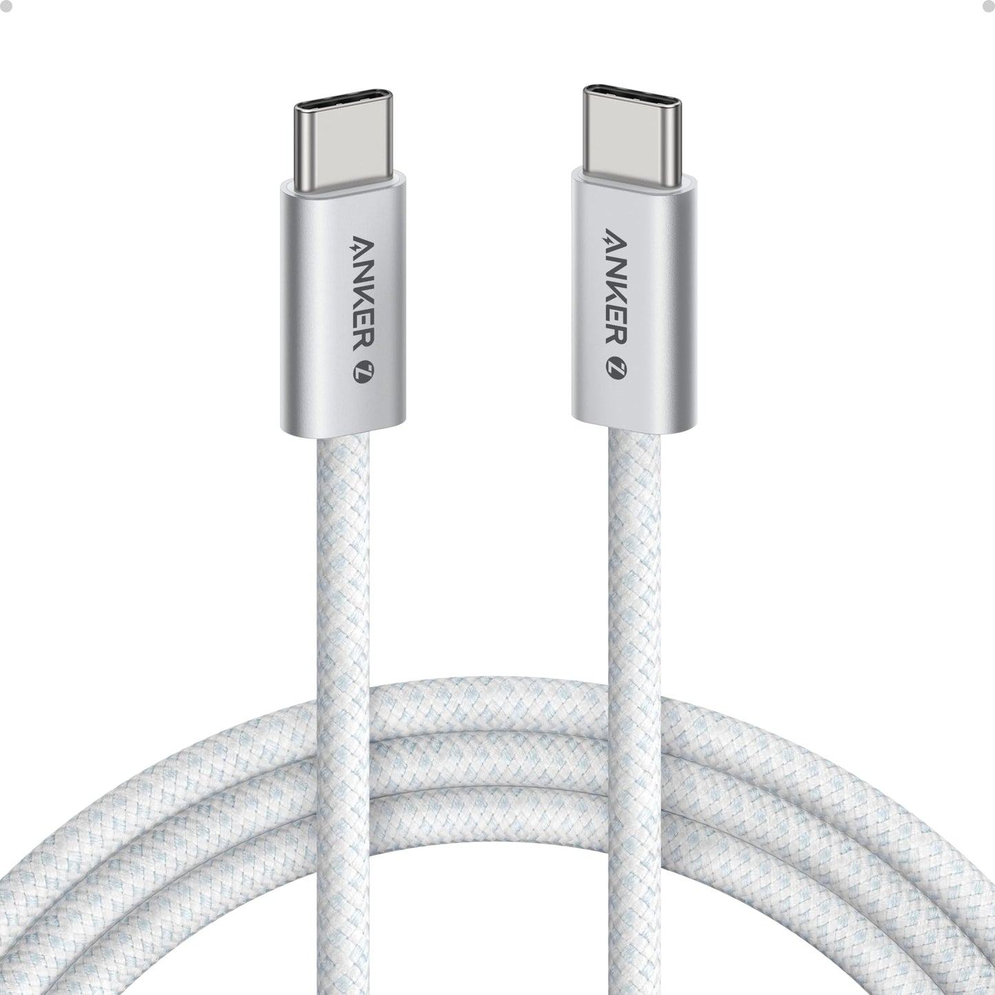 Anker Zolo Cable USB-C a USB-C, cable trenzado y resistente a la suciedad